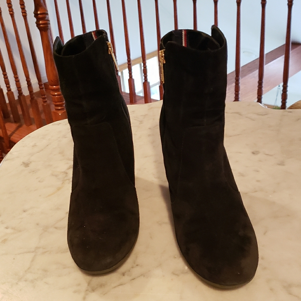 Tommy Hilfiger Black Suede Boots